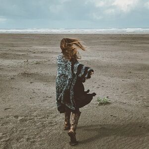 Free people striped long cardigan sweater sz s/m